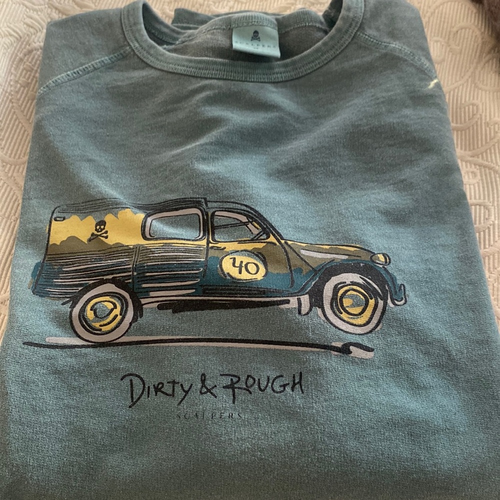 Scalpers green cool print sweatshirt Mens M. Or unisex